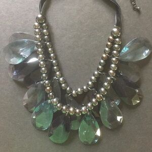 Joan Rivers Double Strand Faceted Teardrop 16" Necklace/3"Extender/NEW!